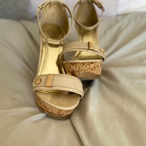 DOLCE VITE CORK WEDGE PLATFORM SANDAL
